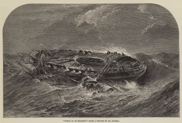 Wrak van een Oostindiëvaarder